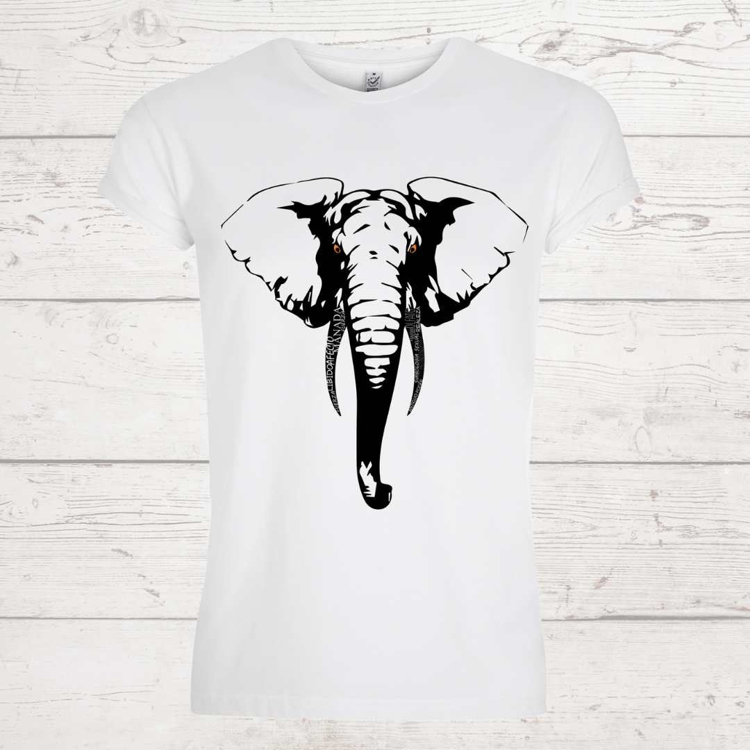 Manga corta unisex outlet ELEFANTE - Noble, familiar y sabiduría ancestral