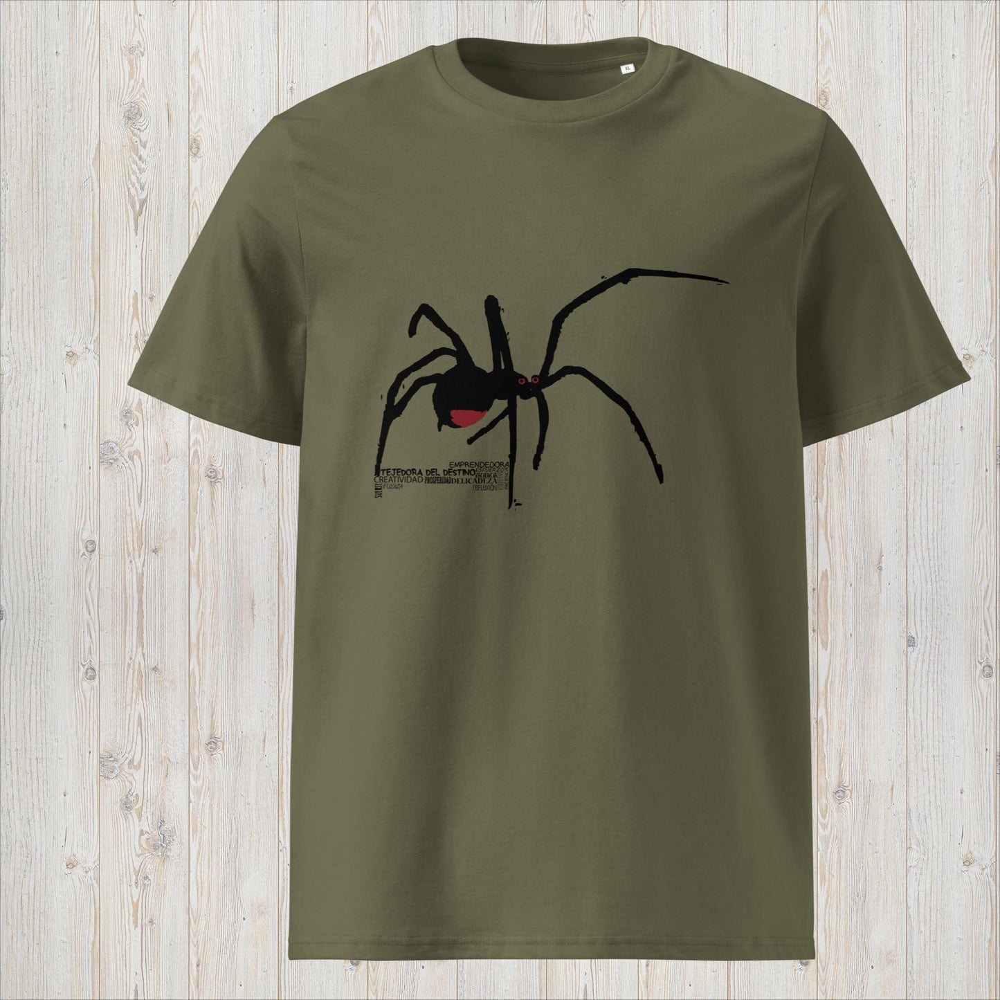 Manga corta unisex ARAÑA- Tejedora del destino, creatividad y prosperidad