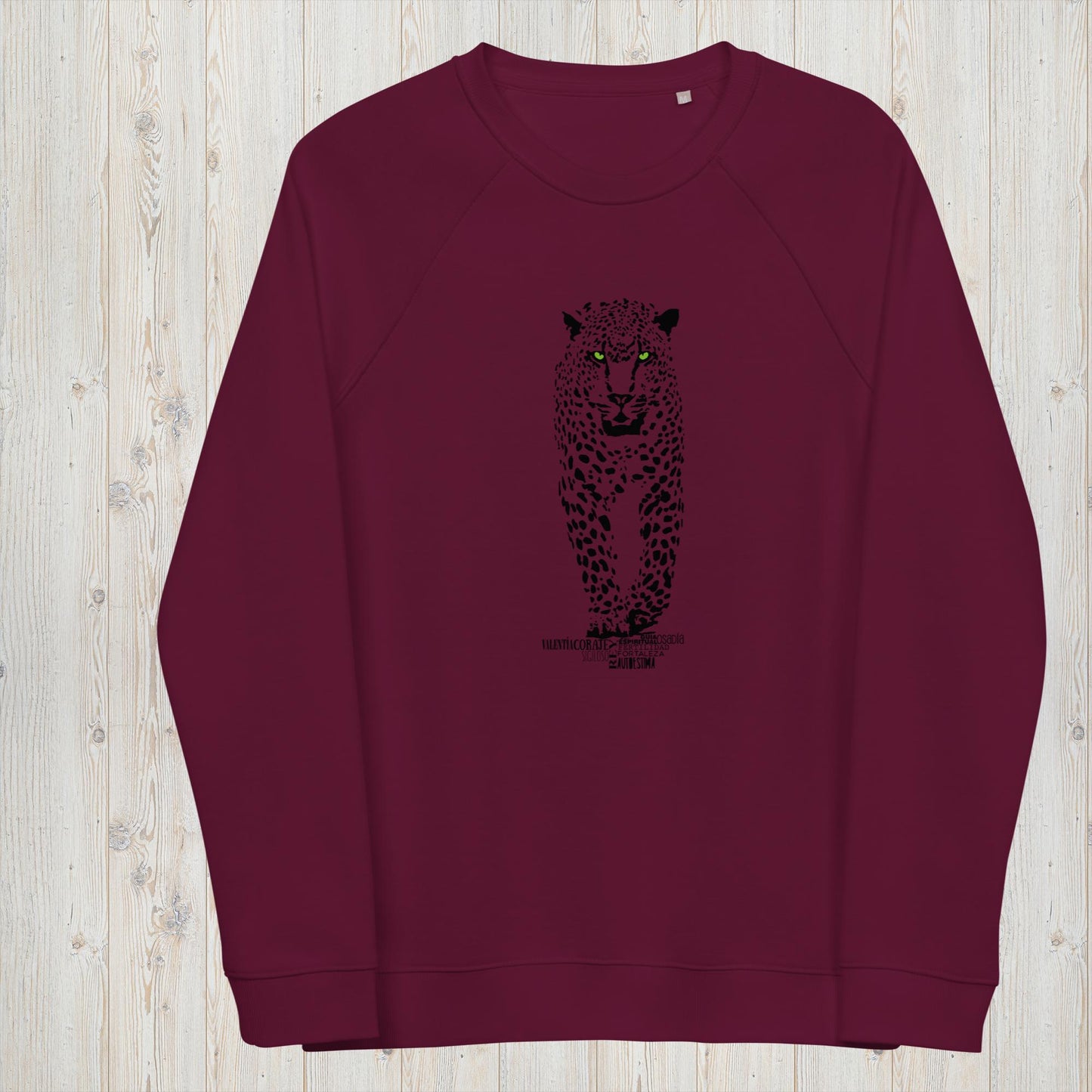 Sudadera orgánica unisex JAGUAR - Valentía, fortaleza y guía espiritual