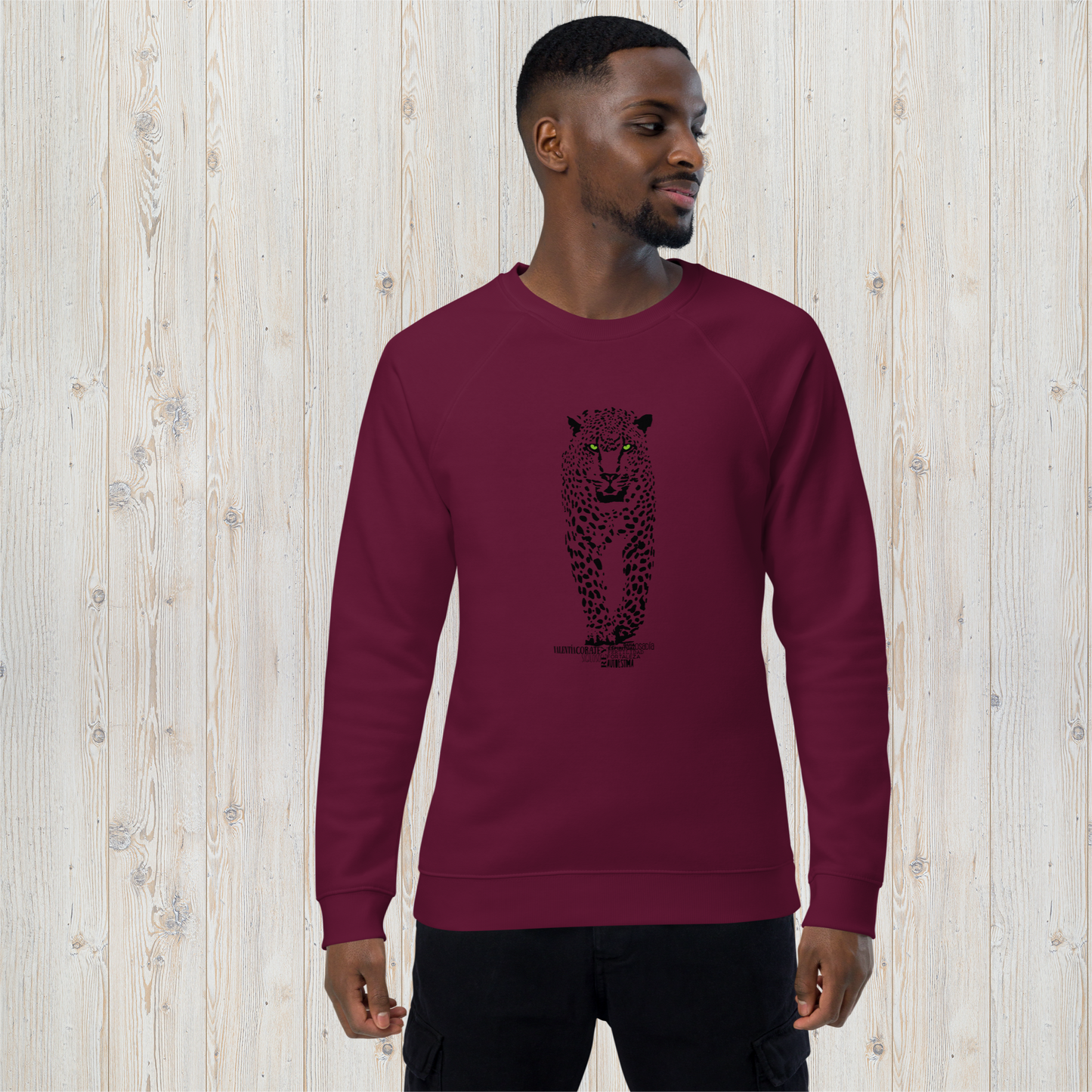 Sudadera orgánica unisex JAGUAR - Valentía, fortaleza y guía espiritual