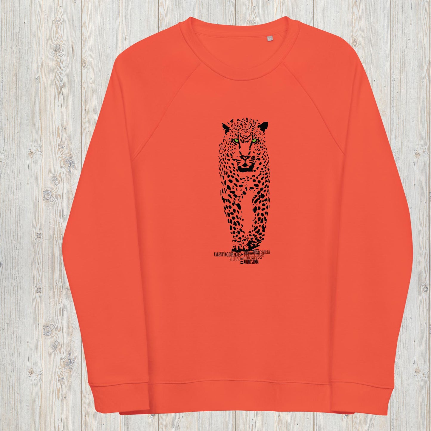 Sudadera orgánica unisex JAGUAR - Valentía, fortaleza y guía espiritual