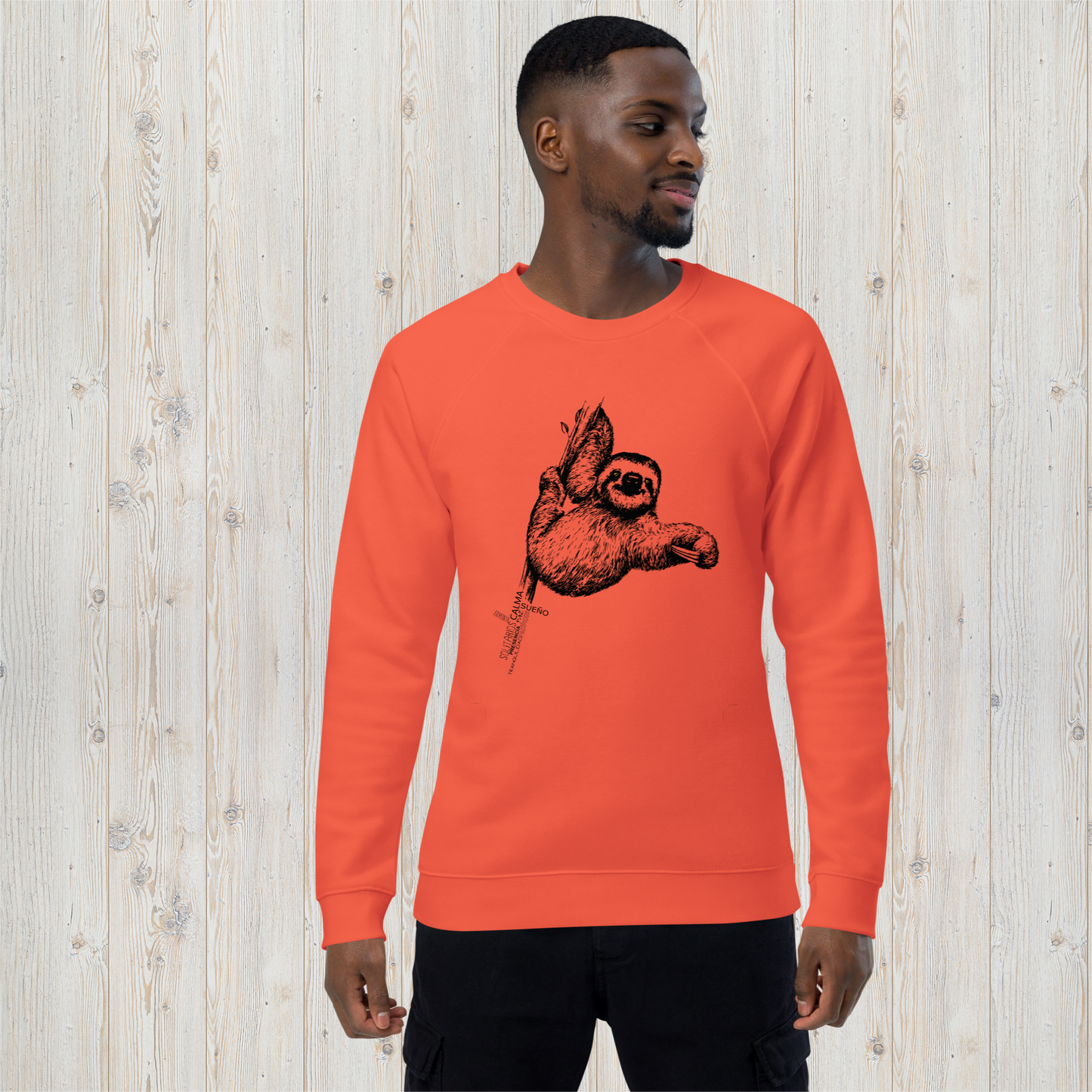 Sudadera orgánica unisex PEREZOSO- Pura vida, calma y relax