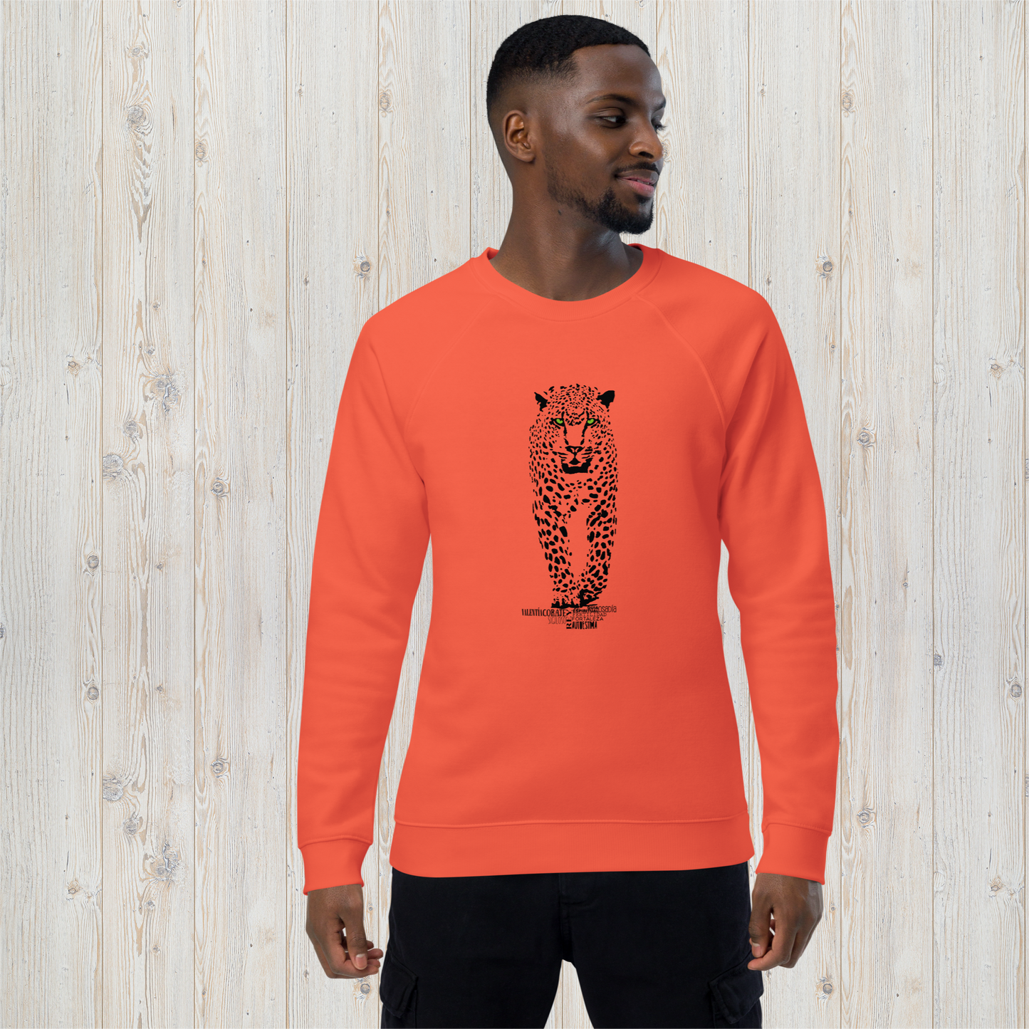 Sudadera orgánica unisex JAGUAR - Valentía, fortaleza y guía espiritual