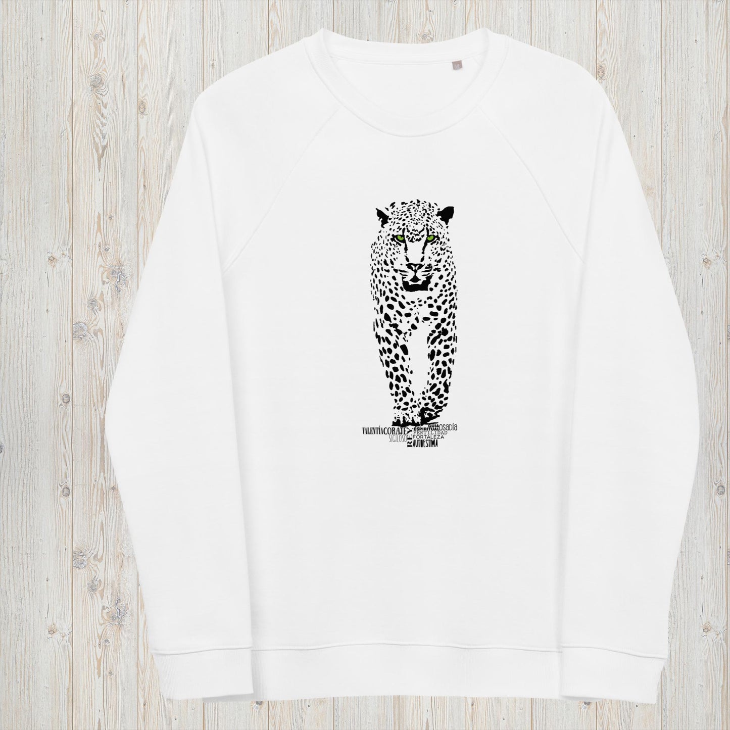 Sudadera orgánica unisex JAGUAR - Valentía, fortaleza y guía espiritual