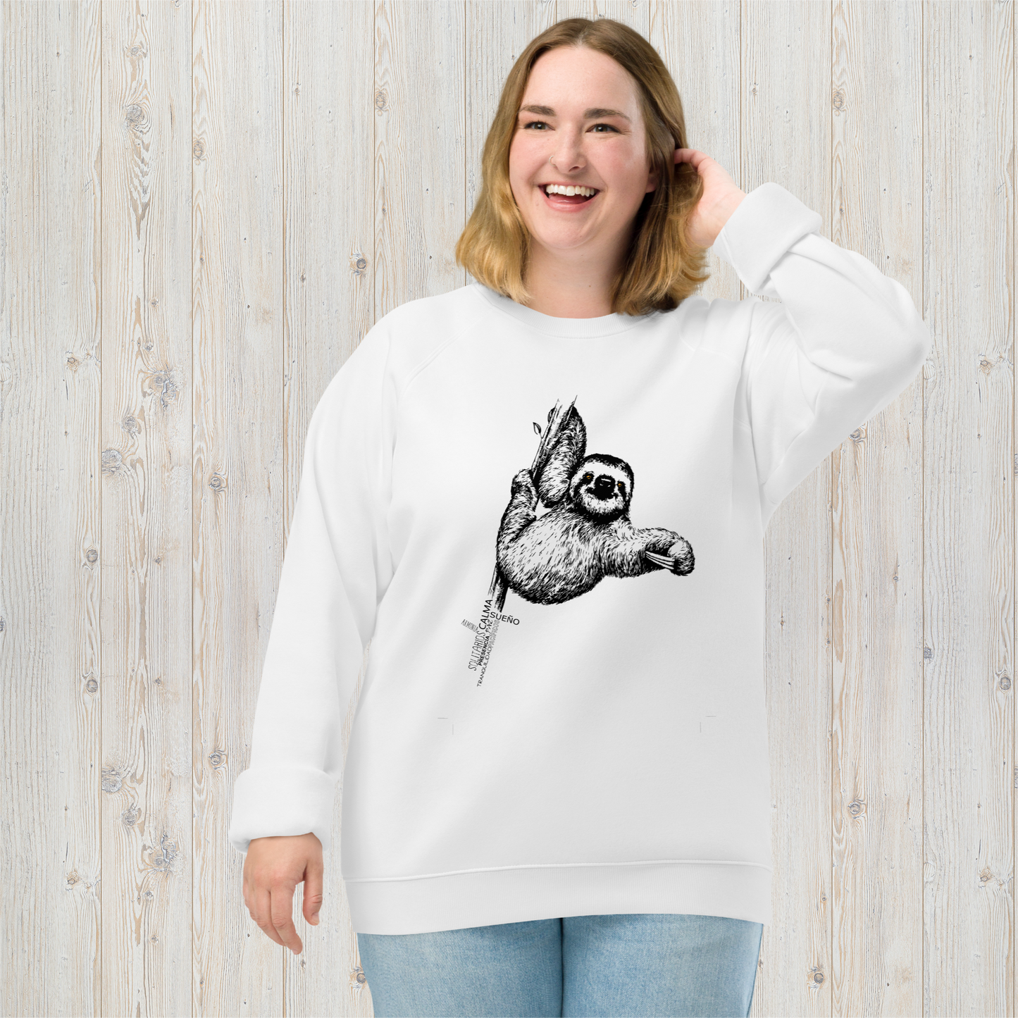 Sudadera orgánica unisex PEREZOSO- Pura vida, calma y relax