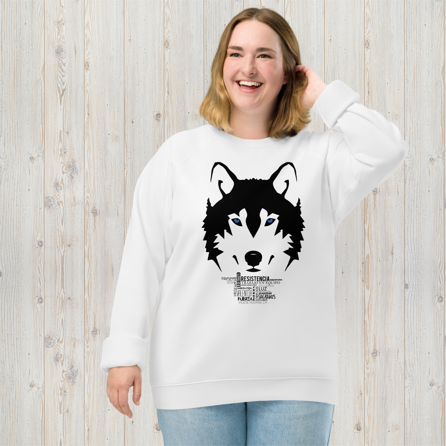 Sudadera orgánica unisex LOBO - Maestro interior, liderazgo y fortaleza