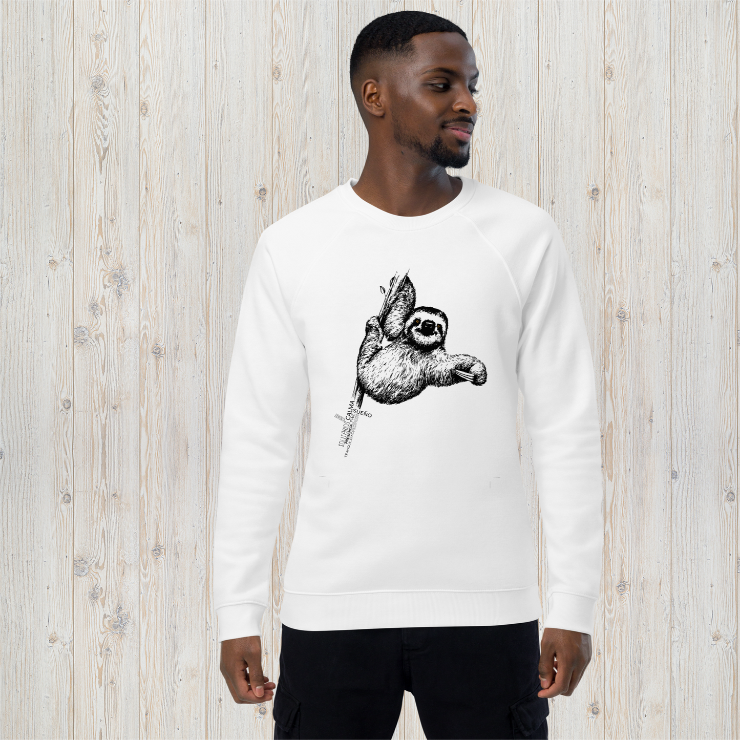 Sudadera orgánica unisex PEREZOSO- Pura vida, calma y relax