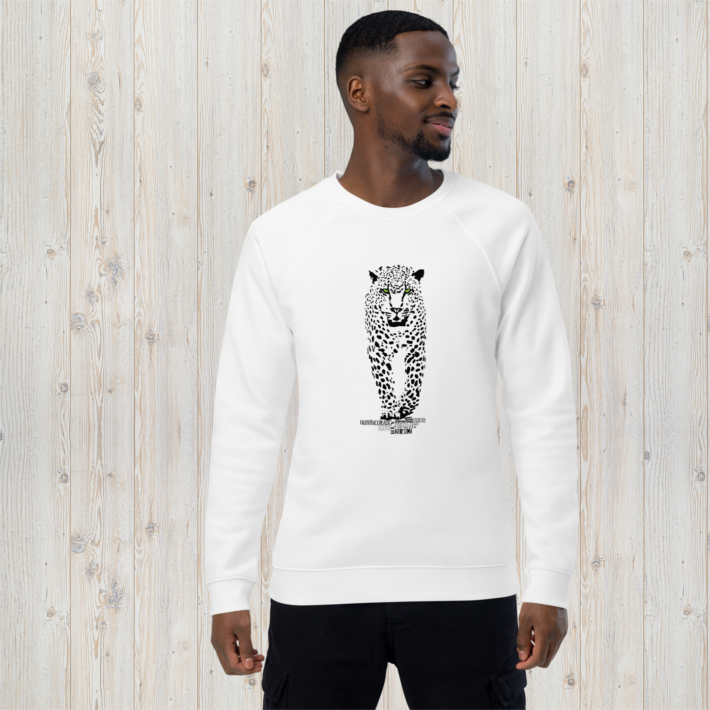 Sudadera orgánica unisex JAGUAR - Valentía, fortaleza y guía espiritual