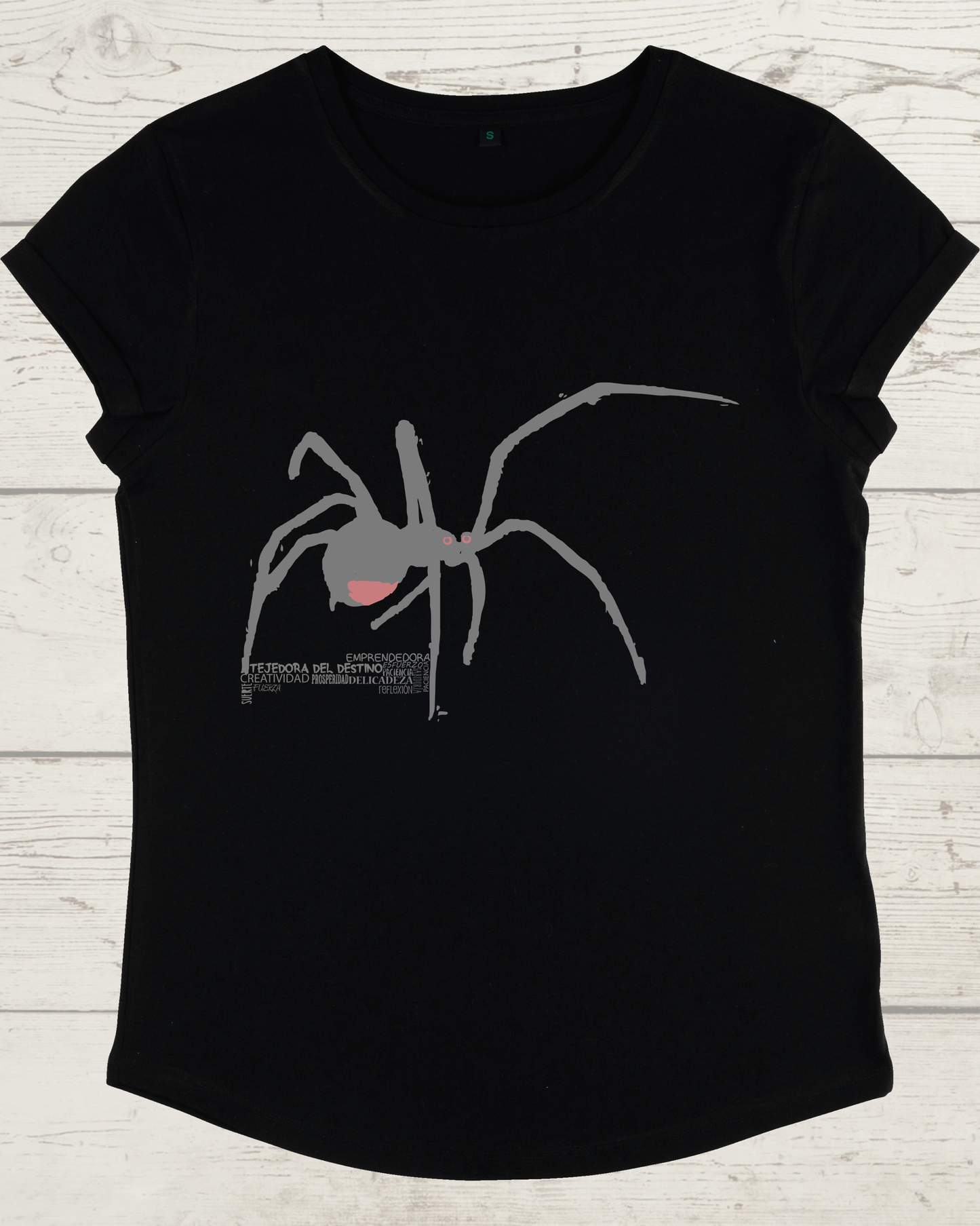 Manga corta unisex outlet ARAÑA- Tejedora del destino, creatividad y prosperidad