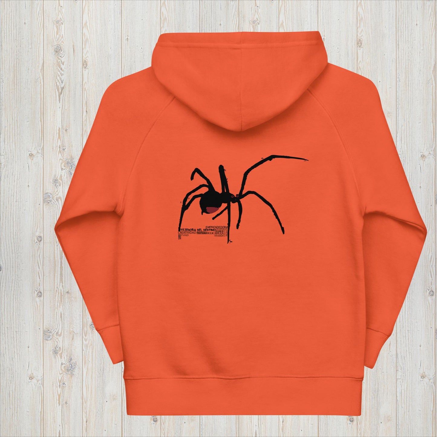 Sudadera capucha niñ@ ARAÑA - Tejedora del destino, creatividad, prosperidad