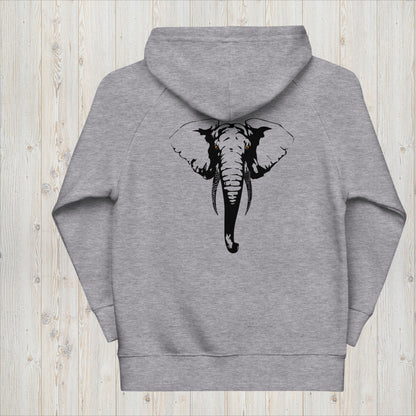 Sudadera capucha niñ@ ELEFANTE - Noble, familiar, sabiduría ancestral