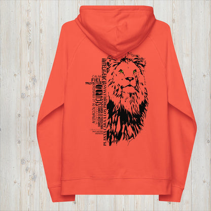 Sudadera capucha orgánica unisex LEON- Protector, seguro de si mismo y familiar