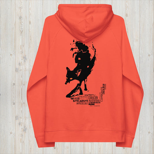 Sudadera capucha orgánica unisex ZORRO - Astucia, juego y autoconocimiento