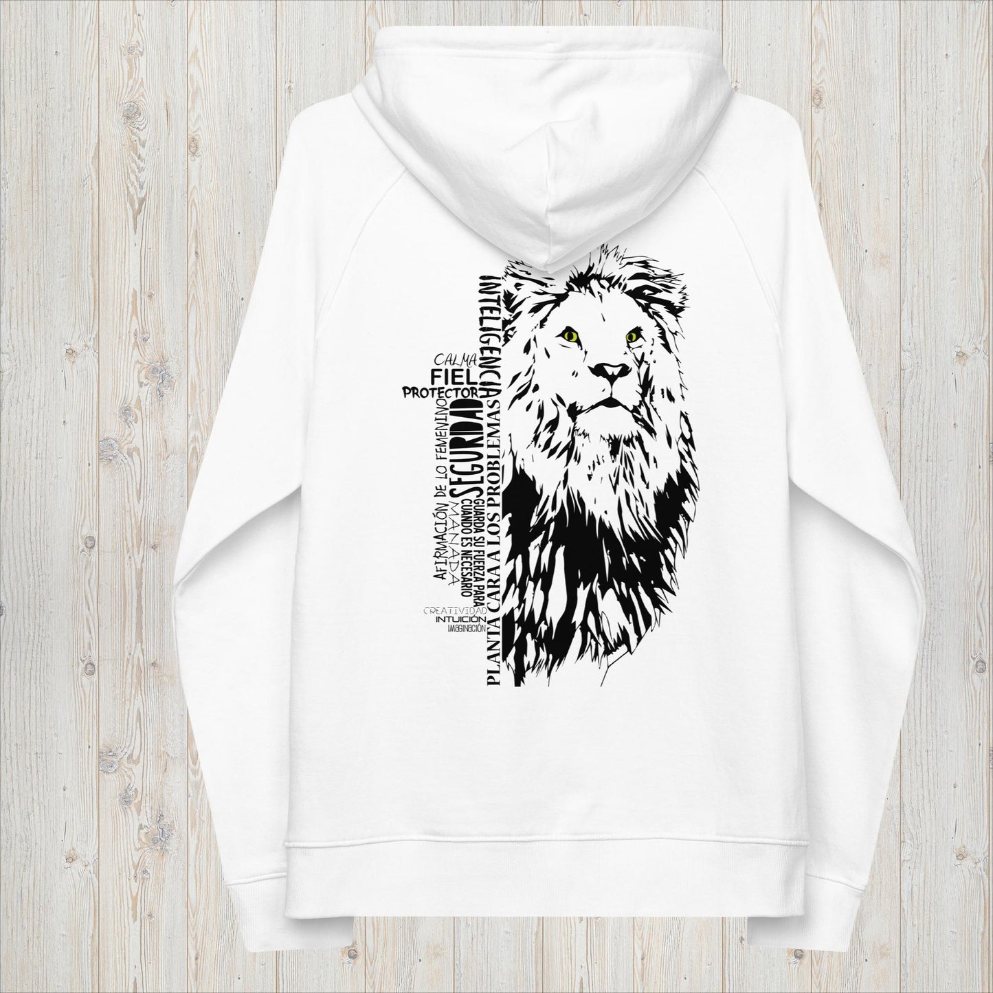 Sudadera capucha orgánica unisex LEON- Protector, seguro de si mismo y familiar