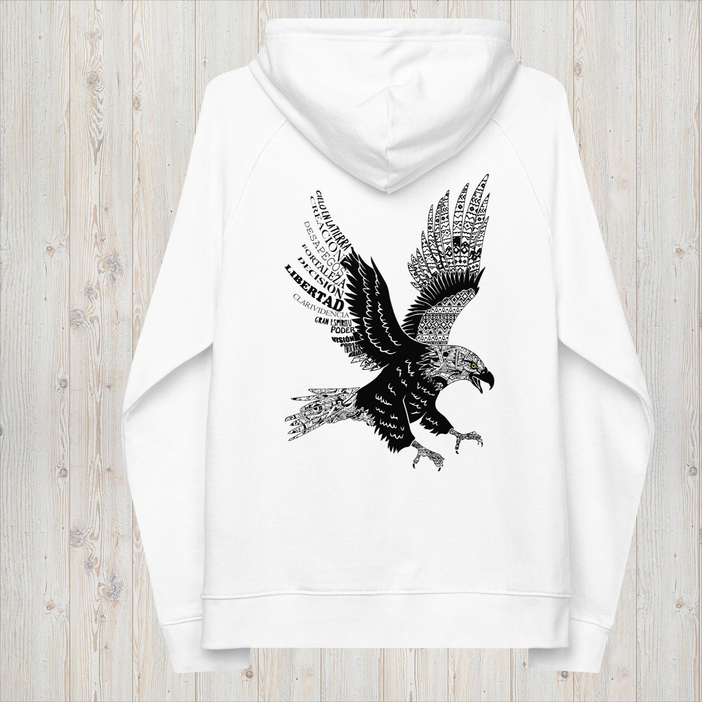 Sudadera capucha orgánica unisex ÁGUILA - Desapego, libertad y Gran Espíritu