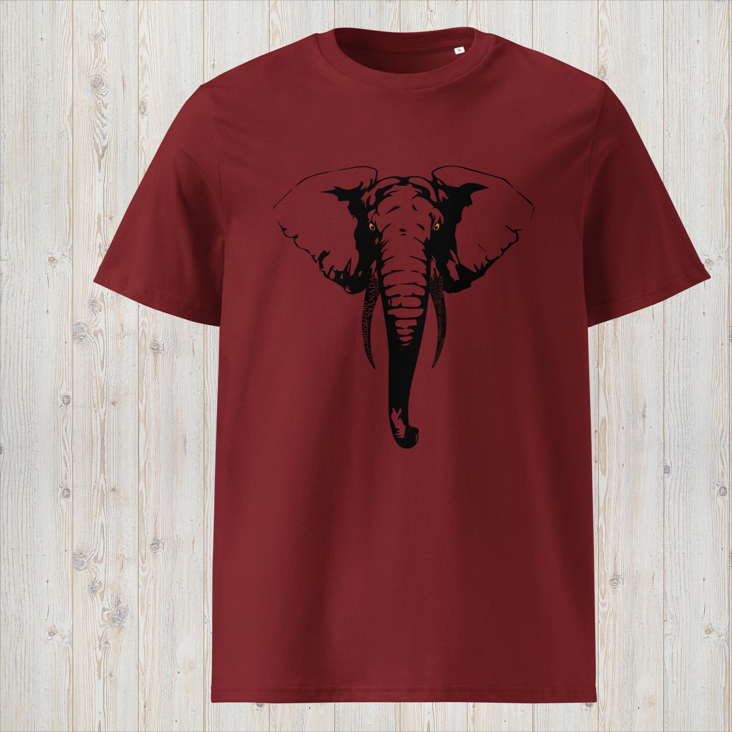 Manga corta unisex ELEFANTE - Noble, familiar y sabiduría ancestral