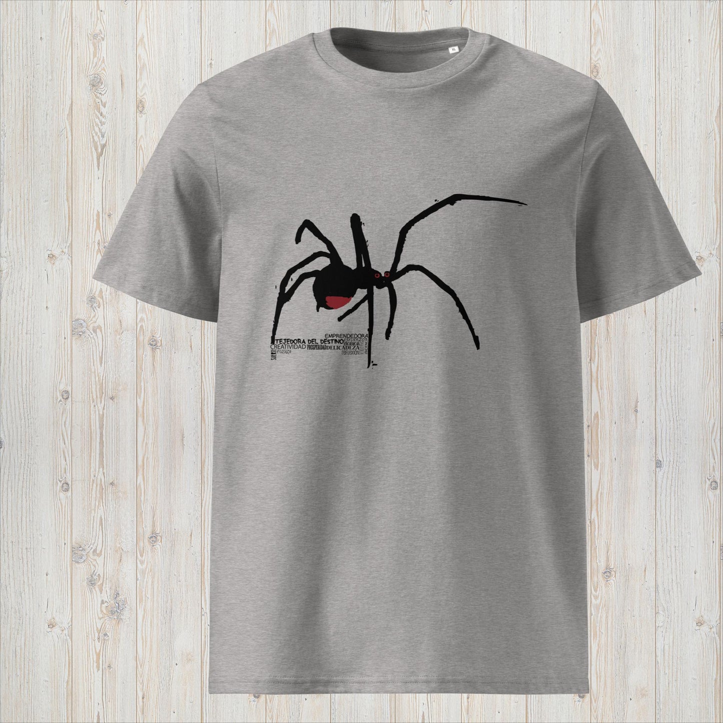 Manga corta unisex ARAÑA-  Tejedora del destino, creatividad y prosperidad