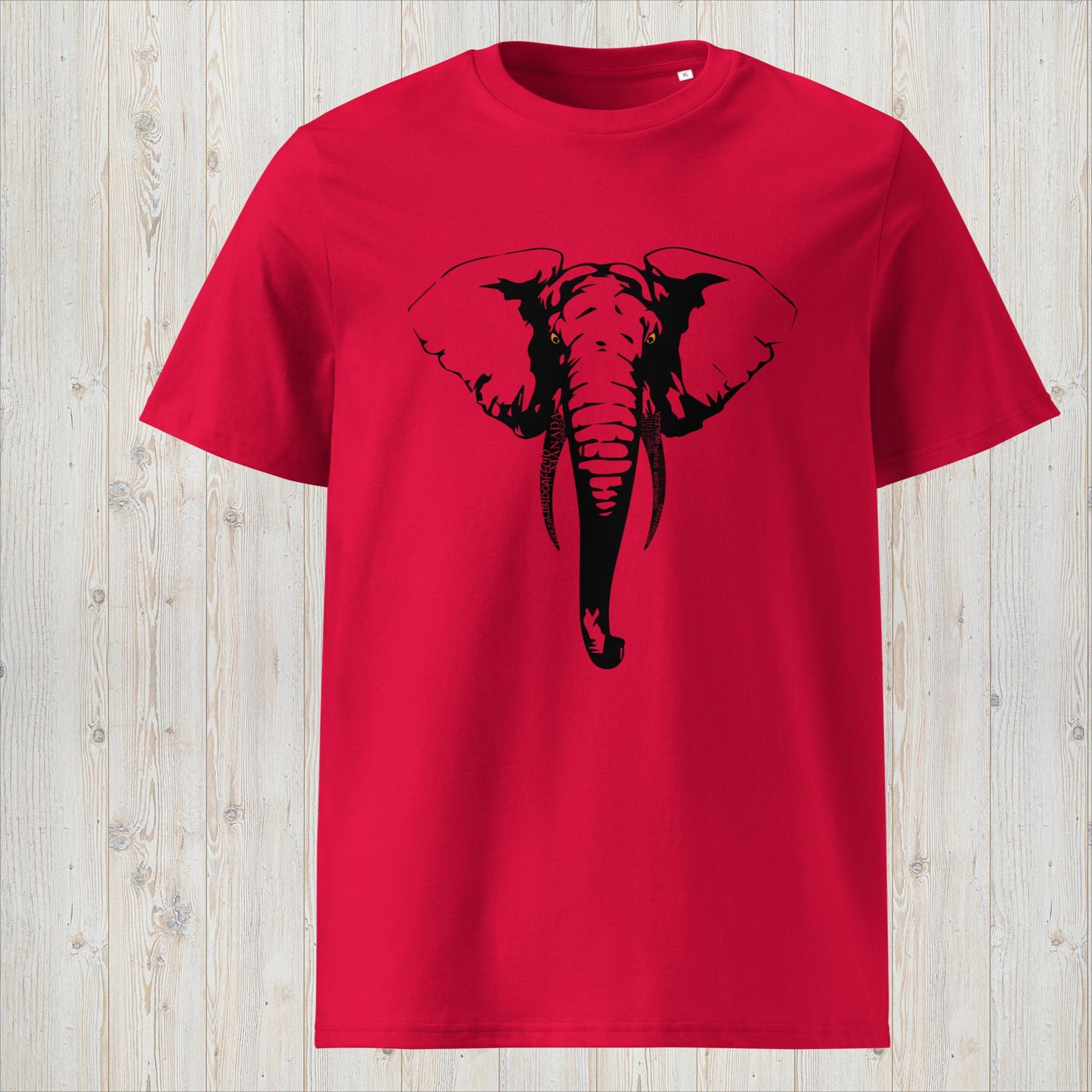 Manga corta unisex ELEFANTE - Noble, familiar y sabiduría ancestral