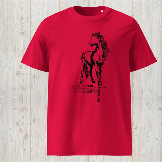 Manga corta unisex CABALLO - Viaje, valentía y rebeldía