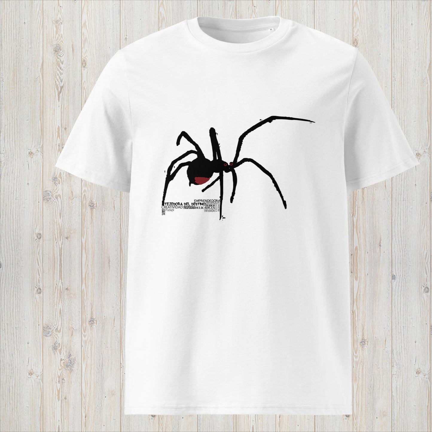 Manga corta unisex ARAÑA-  Tejedora del destino, creatividad y prosperidad