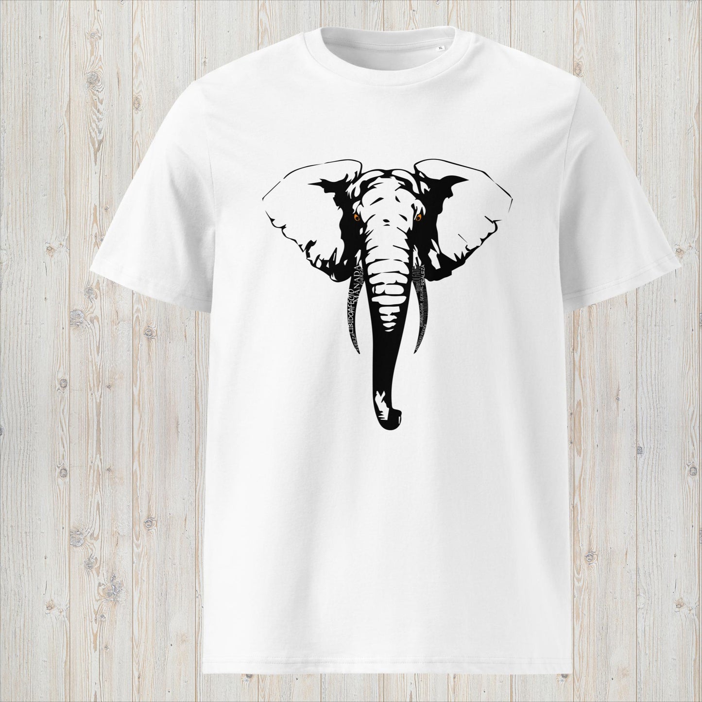 Manga corta unisex ELEFANTE - Noble, familiar y sabiduría ancestral