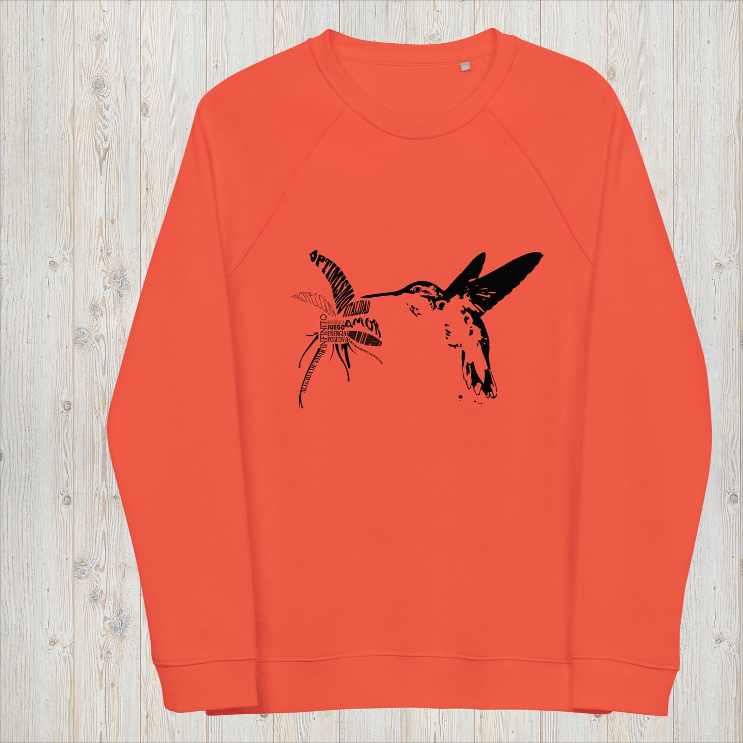 Sudadera orgánica unisex COLIBRÍ - Alegría, armonía, vitalidad