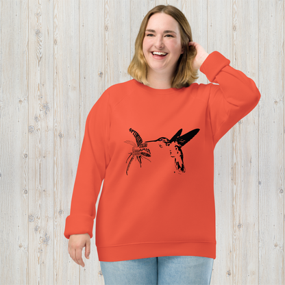 Sudadera orgánica unisex COLIBRÍ - Alegría, armonía, vitalidad