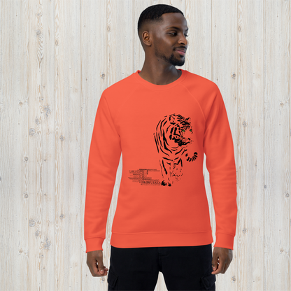 Sudadera orgánica unisex TIGRE - Valor, inteligencia y sígilo