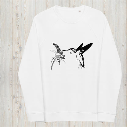 Sudadera orgánica unisex COLIBRÍ - Alegría, armonía, vitalidad