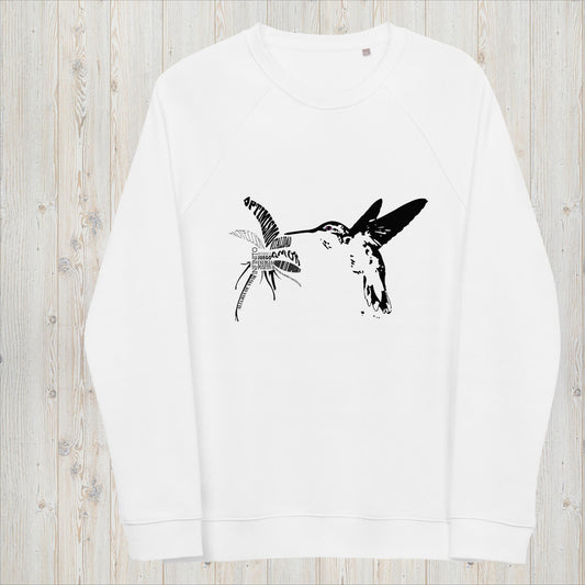 Sudadera orgánica unisex COLIBRÍ - Alegría, armonía, vitalidad