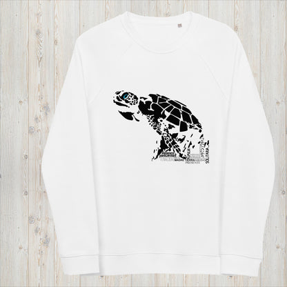 Sudadera orgánica unisex TORTUGA - Perseverancia, serenidad y vivir en el presente