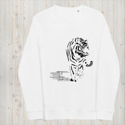 Sudadera orgánica unisex TIGRE - Valor, inteligencia y sígilo