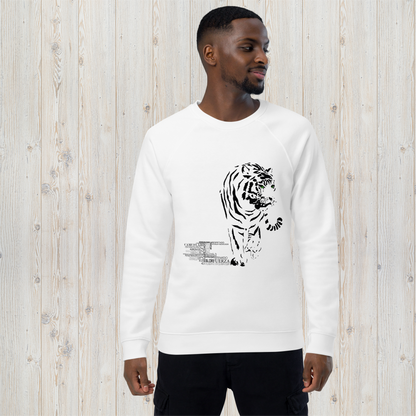 Sudadera orgánica unisex TIGRE - Valor, inteligencia y sígilo