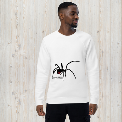 Sudadera orgánica unisex ARAÑA - Tejedora del destino, creatividad, prosperidad