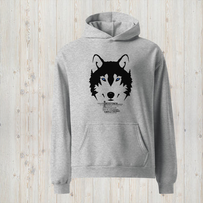 Sudadera oversize unisex LOBO - Maestro interior, liderazgo y fortaleza