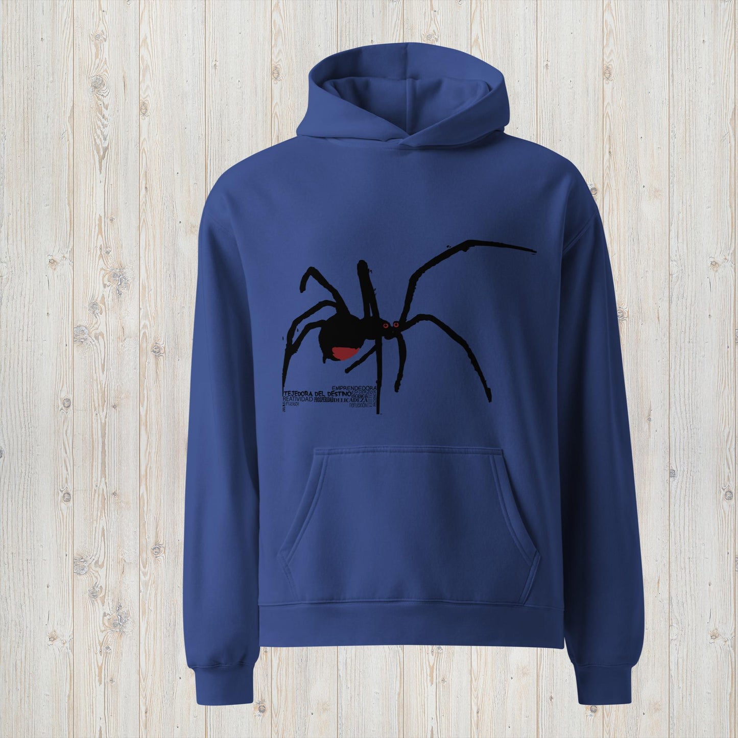 Sudadera oversize unisex ARAÑA - Tejedora del destino, creatividad y prosperidad